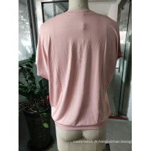 Dernières vêtements de mode d&#39;été belle rose T-Shirt vêtements